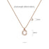 Solid 925 Sterling Silver Initial Crystal Personalised Alphabet Letter Necklace Rose Gold Filled